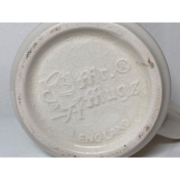 Mr Mugs Mug Ceramic #1 DAD White Red Coffee Tea Drink Fathers Day England VTG - Picture 4 of 5